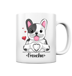 "Herz Frenchie" - Tasse - Schweinchen's Shop - Trinkgefäße - White glossy / 330ml