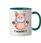 Tasse - "mimimi" - Zweifarbig - Schweinchen's Shop - Tassen - Dunkelgrün / 330ml