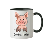 Tasse - "Großes Ferkel" - Zweifarbig - Schweinchen's Shop - Tassen - Black / 330ml