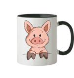 Tasse - Schweinchen - Zweifarbig - Schweinchen's Shop - Tassen - Black / 330ml