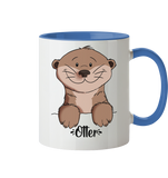 Tasse - "Otter" - Zweifarbig - Schweinchen's Shop - Tassen - Cambridge Blue / 330ml