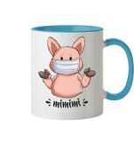 Tasse - "mimimi" - Zweifarbig - Schweinchen's Shop - Tassen - Hellblau / 330ml
