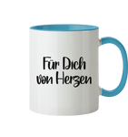 Tasse - "Für Dich" - Christmas - Schweinchen's Shop - Trinkgefäße - Hellblau / 330ml