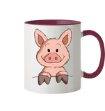 Tasse - Schweinchen - Zweifarbig - Schweinchen's Shop - Tassen - Bordeaux / 330ml
