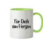 Tasse - "Für Dich" - Christmas - Schweinchen's Shop - Trinkgefäße - Hellgrün / 330ml