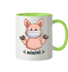 Tasse - "mimimi" - Zweifarbig - Schweinchen's Shop - Tassen - Hellgrün / 330ml