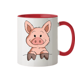 Tasse - Schweinchen - Zweifarbig - Schweinchen's Shop - Tassen - Rot / 330ml
