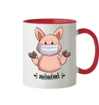 Tasse - "mimimi" - Zweifarbig - Schweinchen's Shop - Tassen - Rot / 330ml