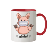 Tasse - "mimimi" - Zweifarbig - Schweinchen's Shop - Tassen - Rot / 330ml