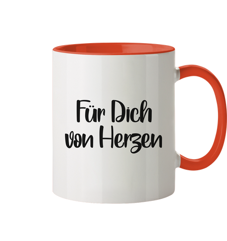 Tasse - "Für Dich" - Christmas - Schweinchen's Shop - Trinkgefäße - Orange / 330ml