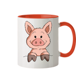 Tasse - Schweinchen - Zweifarbig - Schweinchen's Shop - Tassen - Orange / 330ml
