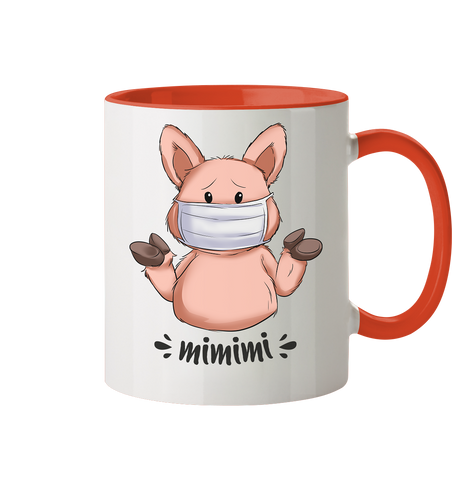 Tasse - "mimimi" - Zweifarbig - Schweinchen's Shop - Tassen - Orange / 330ml