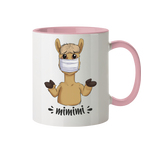 Tasse - "mimimi" - Zweifarbig - Schweinchen's Shop - Tassen - Altrosa / 330ml