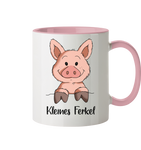 Tasse - "Kleines Ferkel" - Zweifarbig - Schweinchen's Shop - Tassen - Altrosa / 330ml