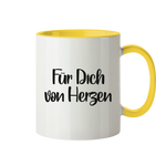 Tasse - "Für Dich" - Christmas - Schweinchen's Shop - Trinkgefäße - Hellgelb / 330ml