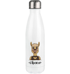 Herz Alpaka - Thermoflasche 500ml - Schweinchen's Shop - Trinkgefäße - White / 500ml