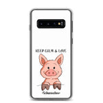 Samsung-Handyhülle - "Keep Calm" - weiß - Schweinchen's Shop - Samsung Galaxy S10