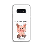 Samsung-Handyhülle - "Keep Calm" - weiß - Schweinchen's Shop - Samsung Galaxy S10e