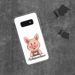 Samsung-Handyhülle - "Herz Schweinchen" - Weiß - Schweinchen's Shop - Samsung Galaxy S10e