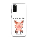 Samsung-Handyhülle - "Keep Calm" - weiß - Schweinchen's Shop - Samsung Galaxy S20