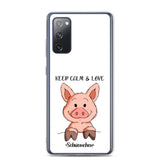 Samsung-Handyhülle - "Keep Calm" - weiß - Schweinchen's Shop - Samsung Galaxy S20 FE
