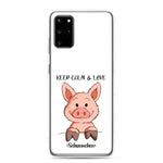 Samsung-Handyhülle - "Keep Calm" - weiß - Schweinchen's Shop - Samsung Galaxy S20 Plus