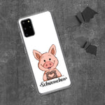Samsung-Handyhülle - "Herz Schweinchen" - Weiß - Schweinchen's Shop - Samsung Galaxy S20 Plus