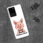Samsung-Handyhülle - "Herz Schweinchen" - Weiß - Schweinchen's Shop - Samsung Galaxy S20 Ultra