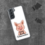 Samsung-Handyhülle - "Herz Schweinchen" - Weiß - Schweinchen's Shop - Samsung Galaxy S21