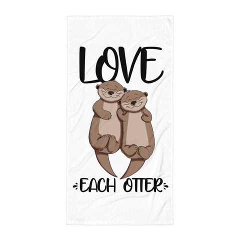 Handtuch - "Love Each Otter" - Schweinchen's Shop - Default Title